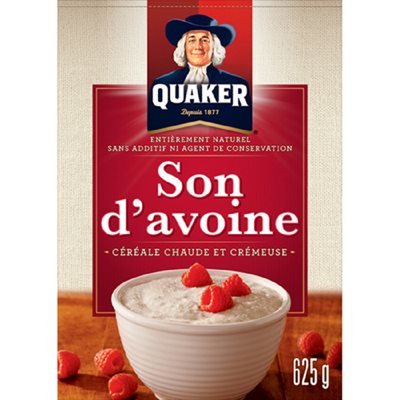 QUAKER GRUAU SON ET AVOINE 625GR