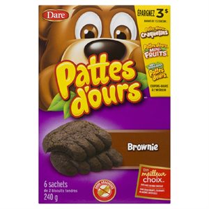 DARE BISC PATTES OURS BROWNIE 240GR