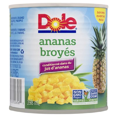 Dole Pineapple Crushed In Jce 398ML