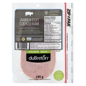 duBreton Ham Cooked Organic 125GR